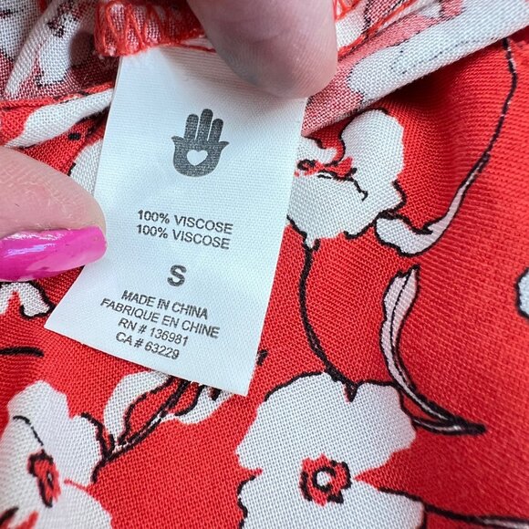 Spiritual Gangster Red Floral Romper with Tassels Size Small - Picture 12 of 14